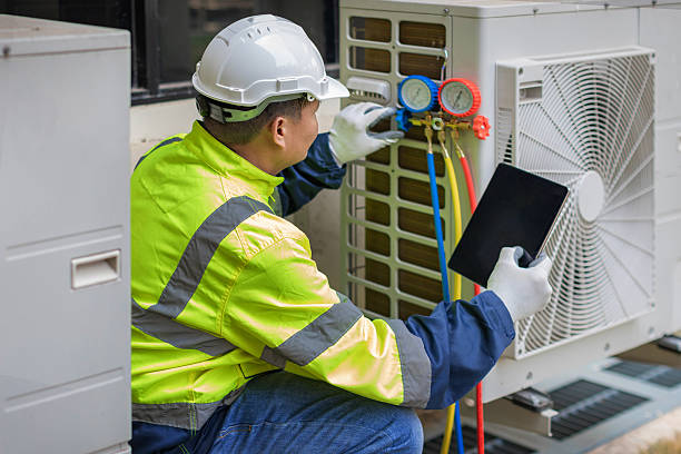 Professional Hvac technician working in Random Lake, WI